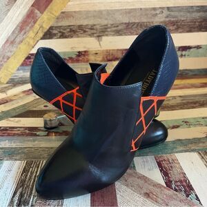 Jady Rose Walk Your Way NEW Navy /Orange Elevator Heels Shoes Designer SZ 8